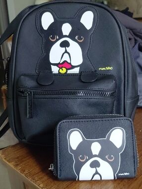 Marc Tetro Boston Terrier Mini Backpack & WalletSet
